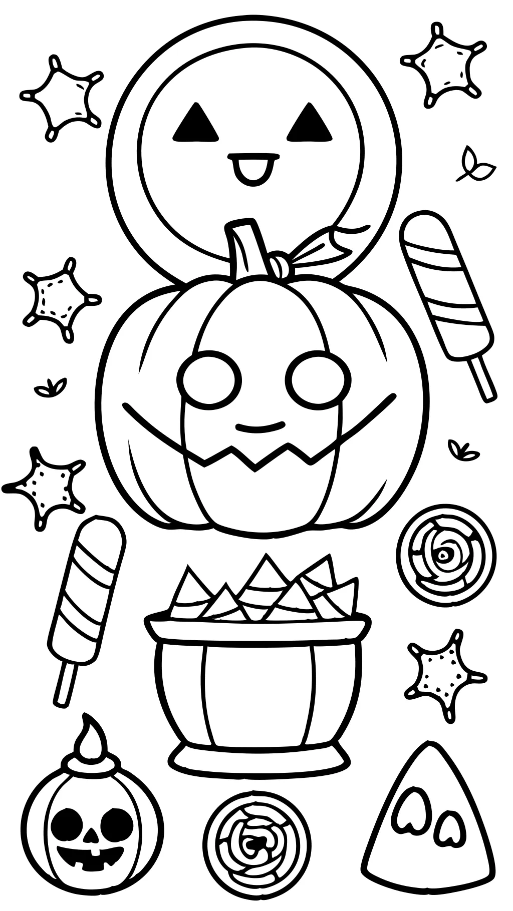 coloriages de bonbons d’Halloween